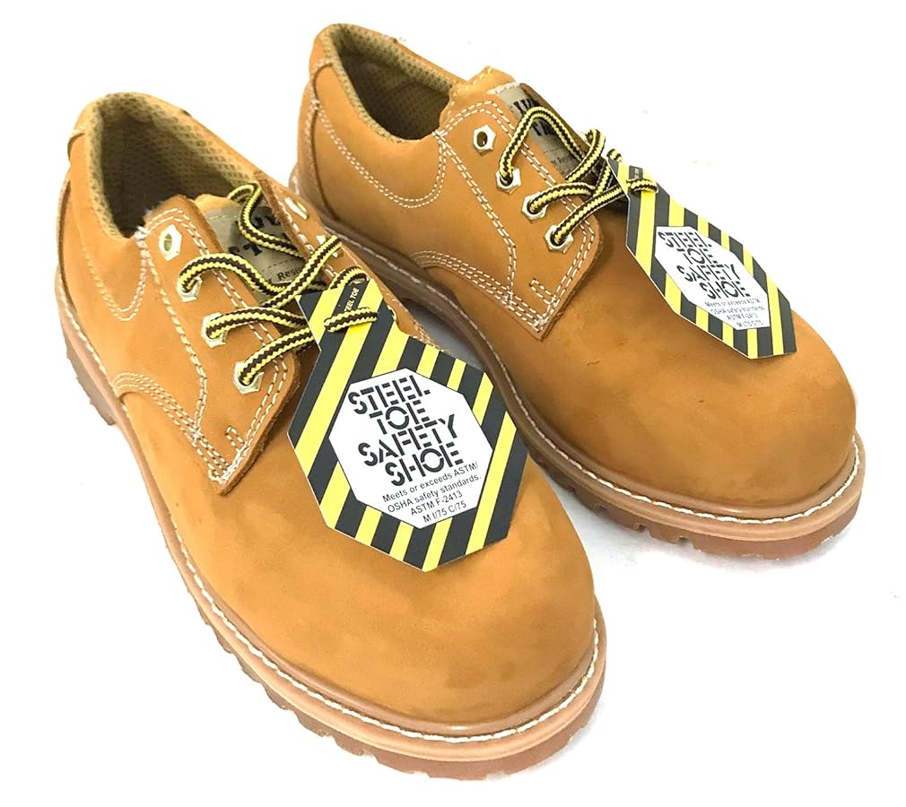 Amazon.com | Z-7425 Men's Steel Toe Work Boots Wheat Nubuck